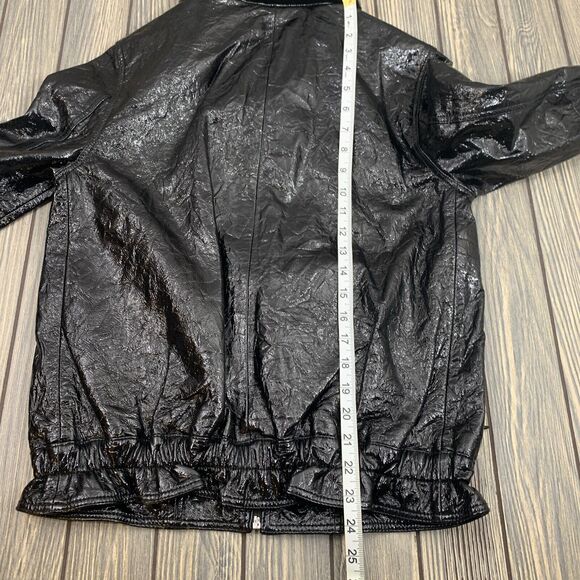 7 FOR ALL MANKIND Women Leather Jacket Biker Coat AN9335L152 Black XS Luxe Lamb - Picture 5 of 10